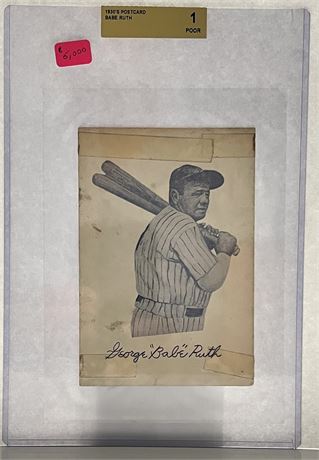 Rust Belt Revival Online Auctions S Babe Ruth Postcard