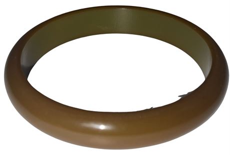 1950’s Almond Brown Bakelite Bangle Bracelet
