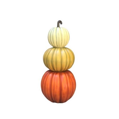 Bid On Everything - Grandin Road Three-Stack Pumpkin Topiary