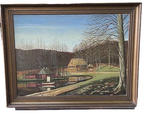 Home on the Lake 1933 Painting