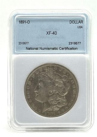 1891 O Silver Morgan Dollar NNC XF40