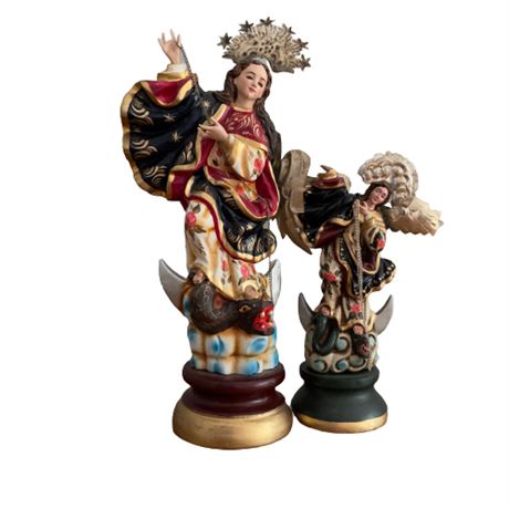 Ecuadorian Virgin Blessed Mother Figurines