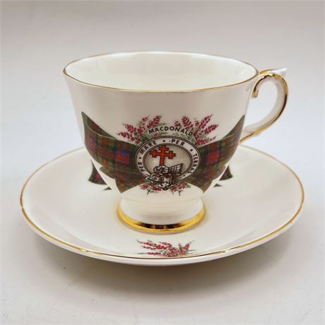 Royal Grafton Fine Bone China Teacup Set MacDonald Clan Pattern