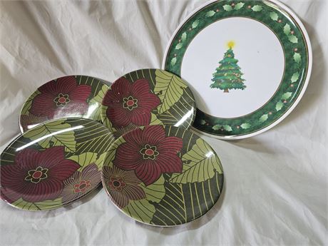 Red and green plates