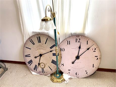 Battery operated Wall Clocks and Floor Lamp
