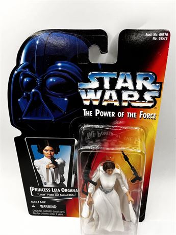 NoC 1995 Kenner Star Wars Power of the Force Princess Leia Figure