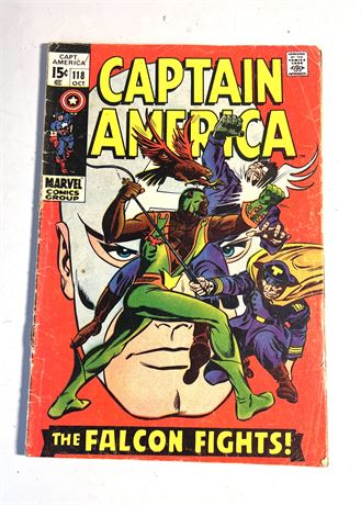 Marvel Comics Captain America #118 Oct. 1968 Comic
