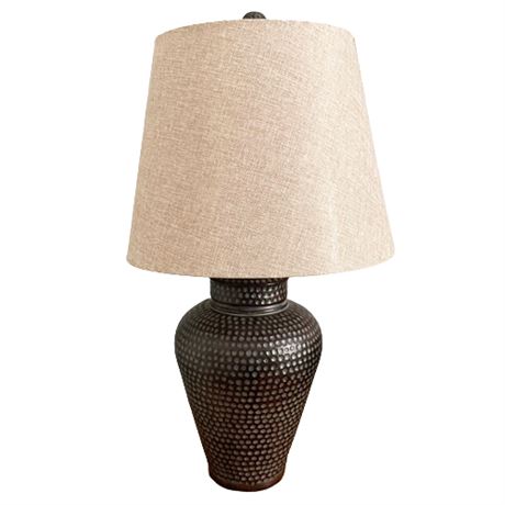 Contemporary Dimpled Pattern Occasional Table Lamp
