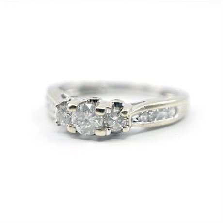 Vintage 14 K Diamond Engagement Ring