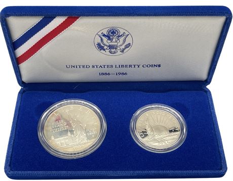 1986 US Liberty Silver Dollar Proof Coin Set