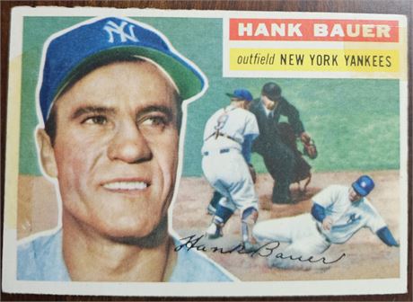 1956 Topps Hank Bauer #177 New York Yankees Baseball Card
