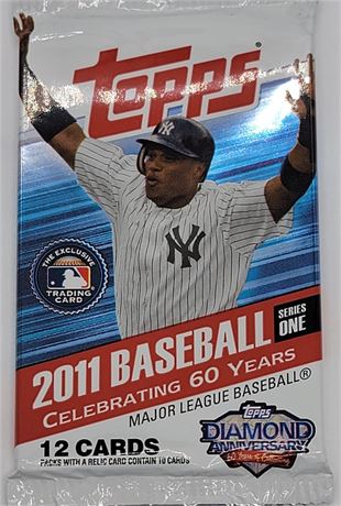 2011 Topps Diamond Series 1 Card Unopened Pack