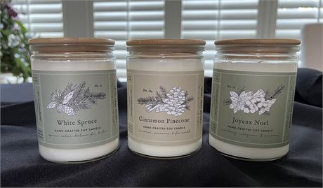 Trio of Holiday Soy Candles