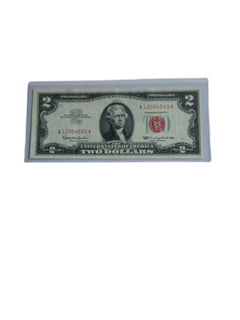 1963 Two Dollar Red Seal Bill