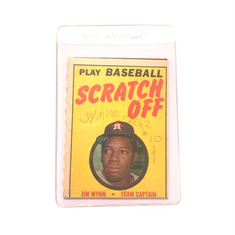 1970 Jim Wynn Topps Play Baseball Scratch Off Card