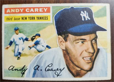 1956 Topps Andy Carey #12 New York Yankees Baseball Card