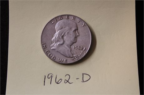 1962 D Ben Franklin Half Dollar