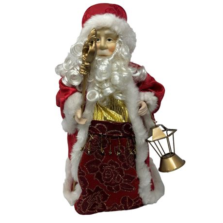 13" Decorative Santa With Lantern