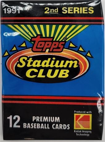 1991 Topps Stadium Club Baseball Card Unopened Pack