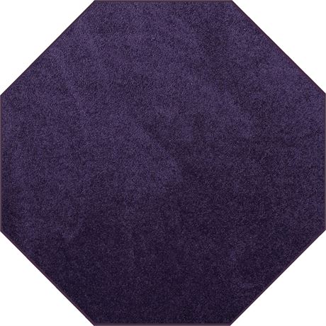 Still in pkg Bright House Solid Color Area Rug Purple - 3' Octagon, A-DC4-PURPLE