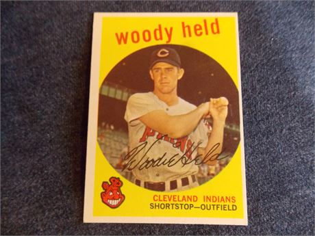 1959 Topps #266 Woody Held, Cleveland Indians