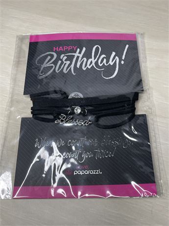 Black Blessed Cord Bracelet Birthday Gift