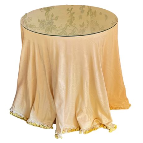 Designer Silk Skirted Table