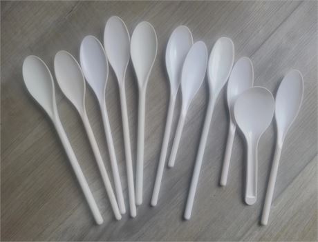 Lot of White Large spoon Serving utensils