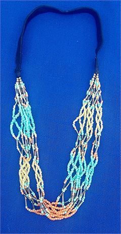Fun multi colored seed bead necklace