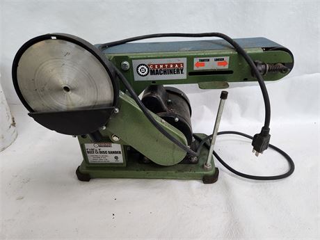 Central machinery belt and disc sander