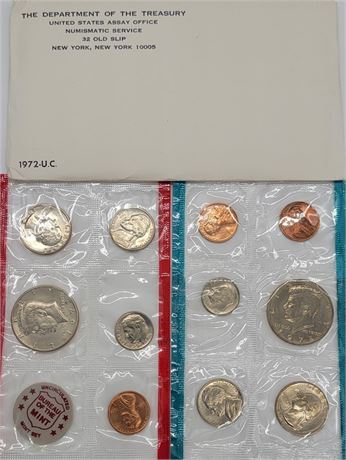1972 US Mint Set W/ Treasury Envelope