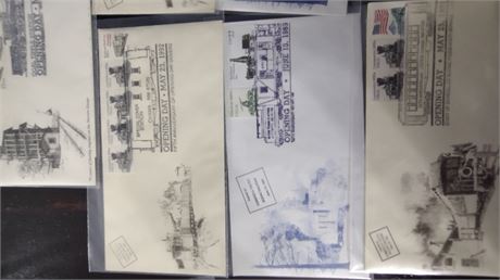 Opening Day Coal Tipple Station envelopes and stamps