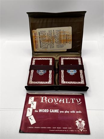 Royalty Vintage Card Game in Leather Case