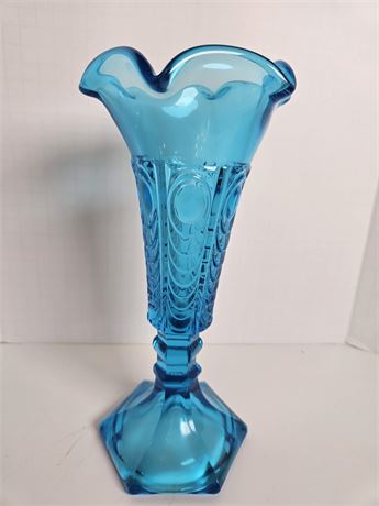 Fostoria Henry Ford Museum Blue Glass Vase