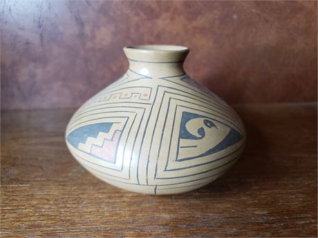 Southwest Native American Vase Signed Ortiz