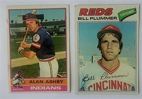 1970s CLEVELAND INDIANS Alan Ashby #209/ CINCINNATI REDS Bill Plummer #239