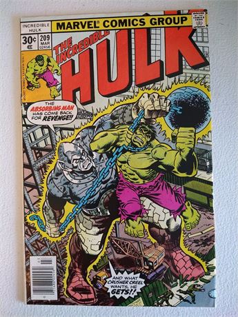 The Incredible Hulk # 209 Mar 1976 vs Absorbing Man