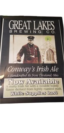 Great Lakes Conway’s Irish Ale Advertisement Framed