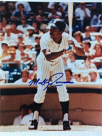 Baseball Mickey Rivers Signed 8x10 Photo