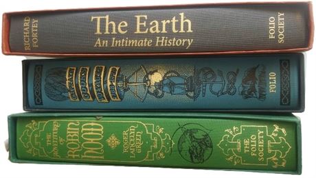 Folio Society Captain Cook Voyages, Robin Hood, The Earth Intimate Story Near Mi