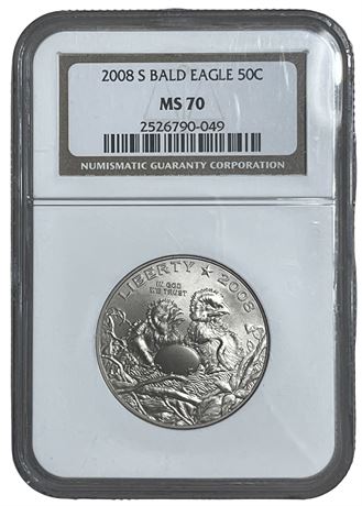 2008 US Bald Eagle - NGC Graded MS 70 - Commemorative Coin