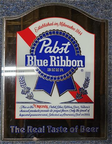 Pabst Blue Ribbon Beer Mirrored Sign #1