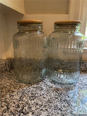 Glass Biscuit Jars