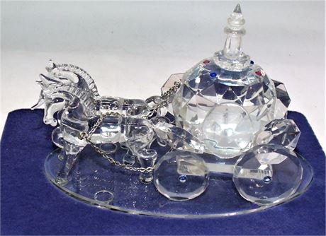 Crystal horses & carriage