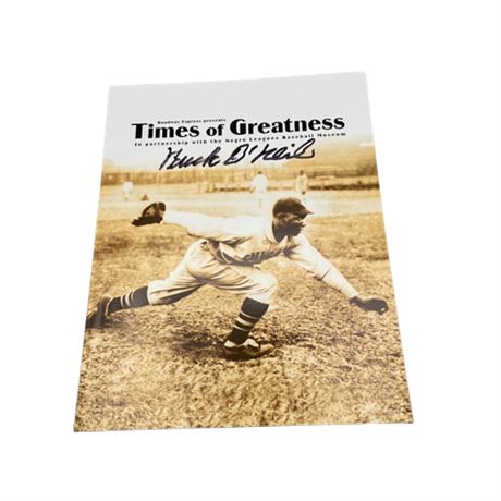 Buck O'Neil 2006 Autographed "Times of Greatness" Booklet