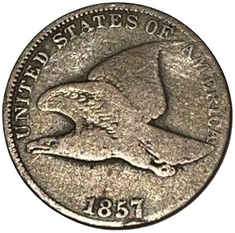 1857 US Flying Eagle One Cent Coin