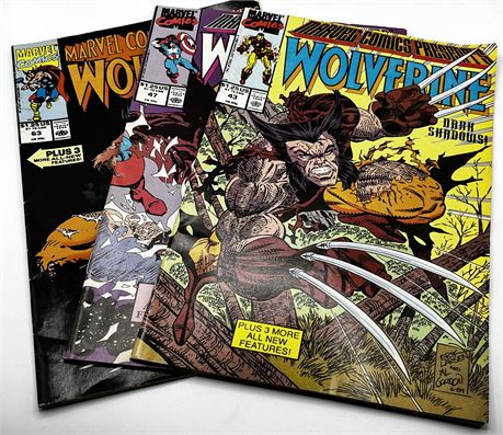 Marvel Wolverine #43 #47 & #63 Comic Book Lot
