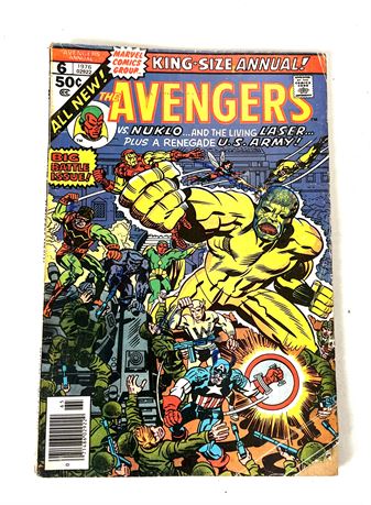1976 Vol. 1 #6 Marvel Comics "THE AVENGERS" Comic Rare