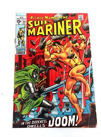 Dec 1969 Vol 1 Marvel Comics "SUB-MARINER" #20 Comic