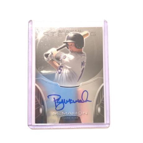 Bowman Sterling Ryan McMahon Topps Certified Autograph Issue Baseball Card